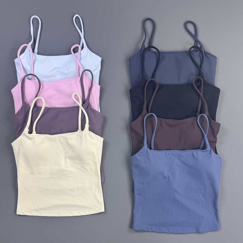 Suspender Tank Top - 여성용 짐 탑 스파게티 스트랩 캐미솔