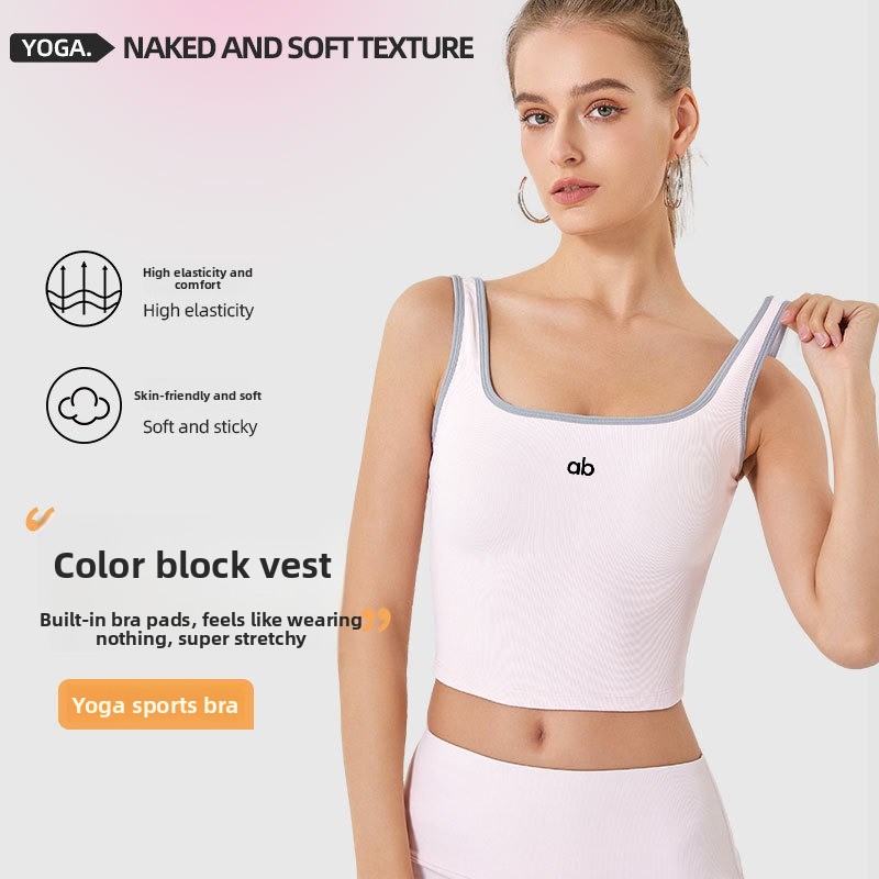 여성용 여름용 골지 요가 탱크탑 내장 패드 스트랩 충격 - Suspender Tank Top 리뷰 및 가격